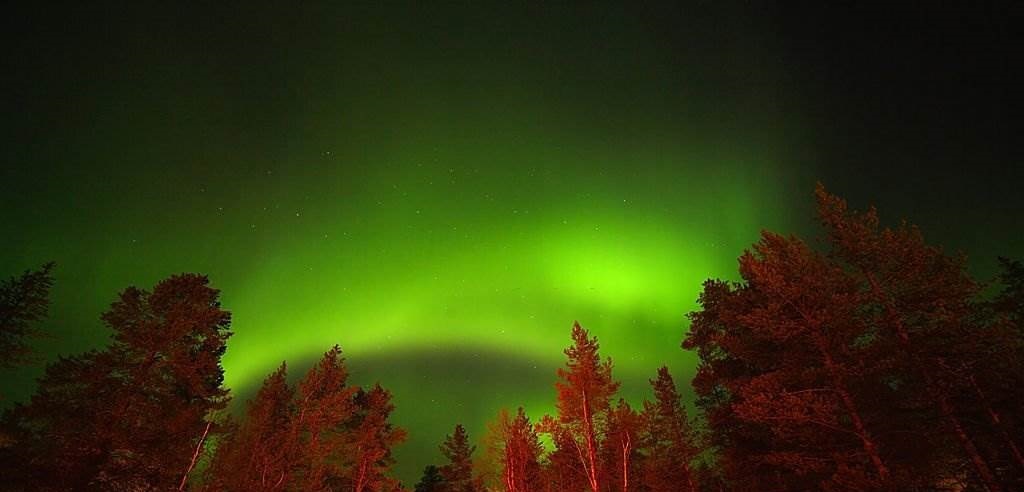 Bright green aurora borealis, Finland - Aurora borealis, also known as Northern lights, north of the Arctic Circle, near Ivalo, Finland - Best Places to Visit in Finland - Planet Travel Advisor