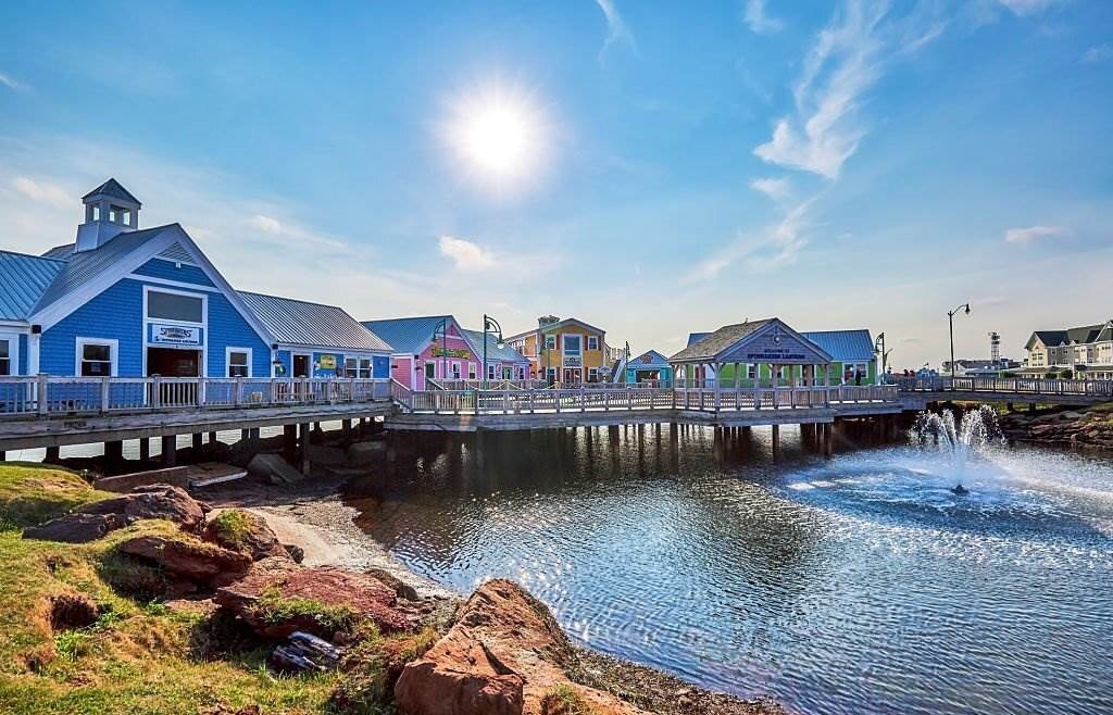 Colourful Buildings in Spinnakers Landing,Summerside, Prince Edward Island in Canada - Best Time to Visit Canada - Planet Travel Advisor