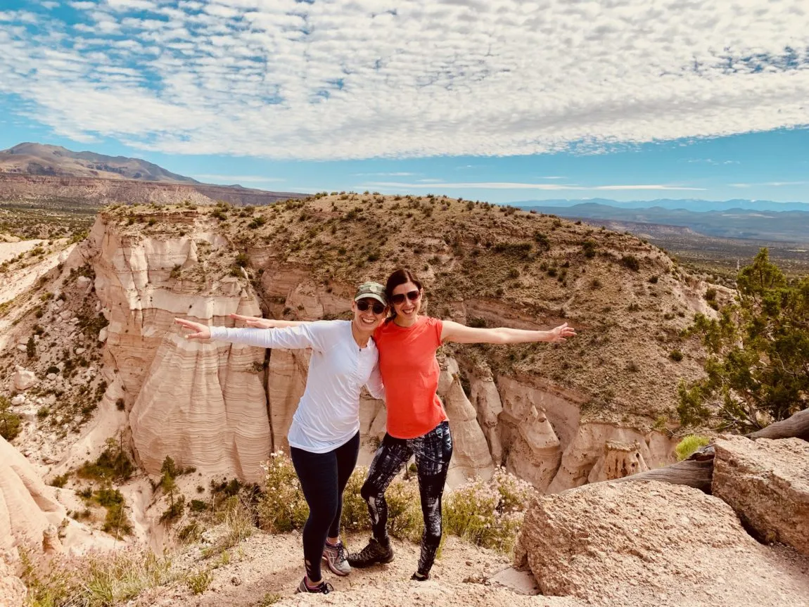Two Women Standing in Santa Fe New Mexico - Where to Travel in January - Planet Travel Advisor