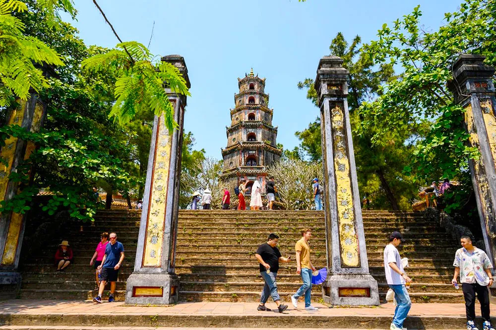Steps up to Thien Mu Pagoda - Planet Travel Advisor